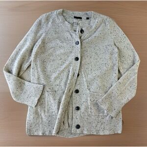 100% Cashmere Cardigan - Speckled Light Gray by ATM